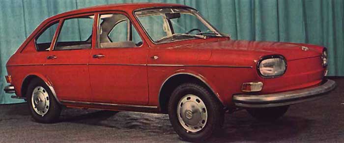 A magazine photo of the 1969 VW 411 4-door