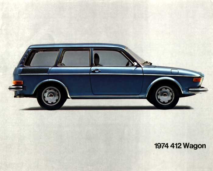 A flyer for the 1974 VW 412 Wagon