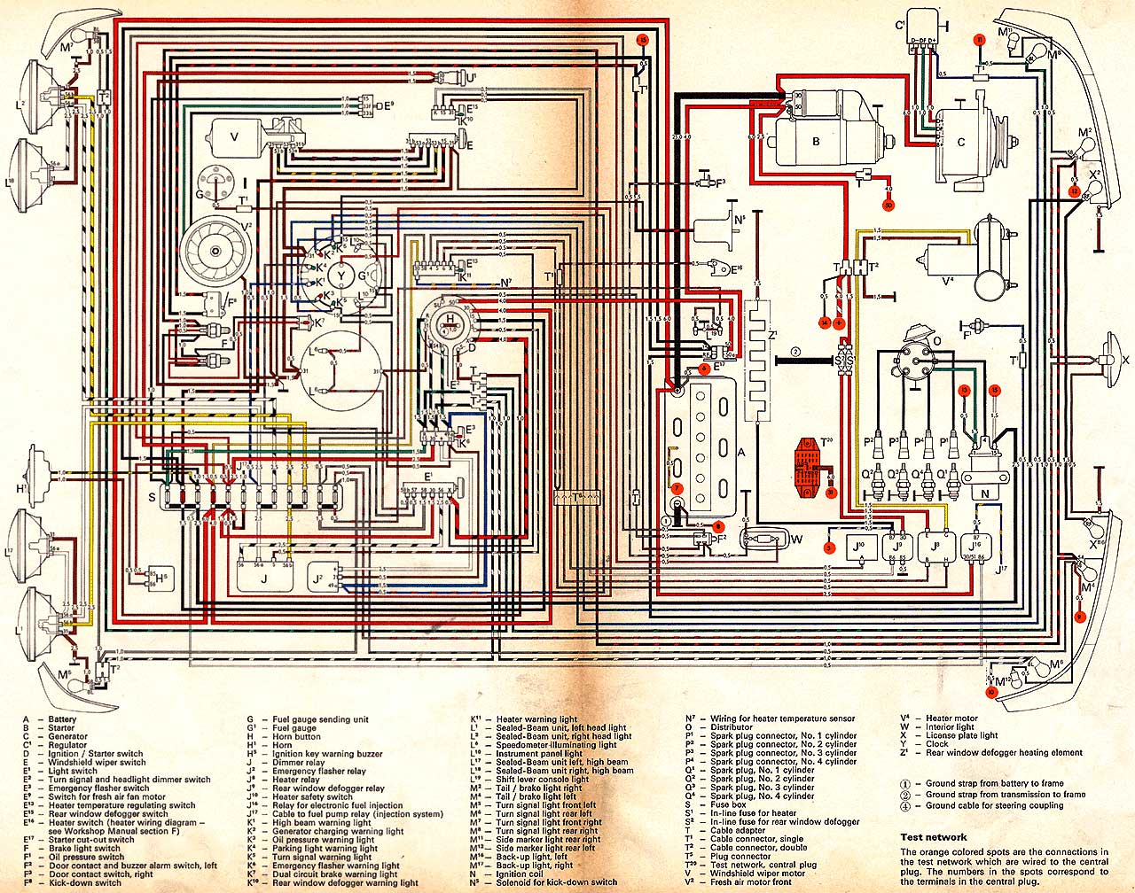 Wiring Diagram For 1970 Vw Fastback - Complete Wiring Schemas