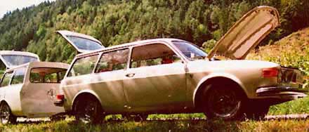 412 Wagon with matching trailer in the Alps