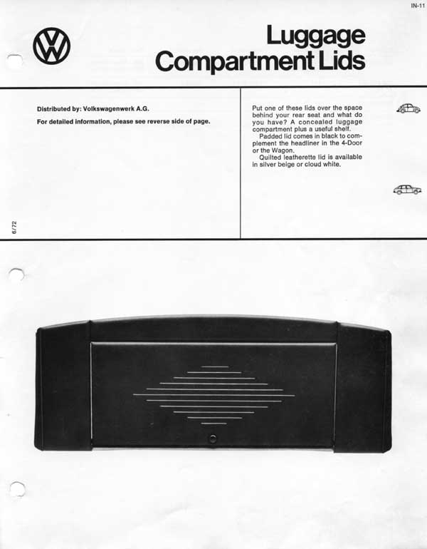 Luggage Compartment Lid