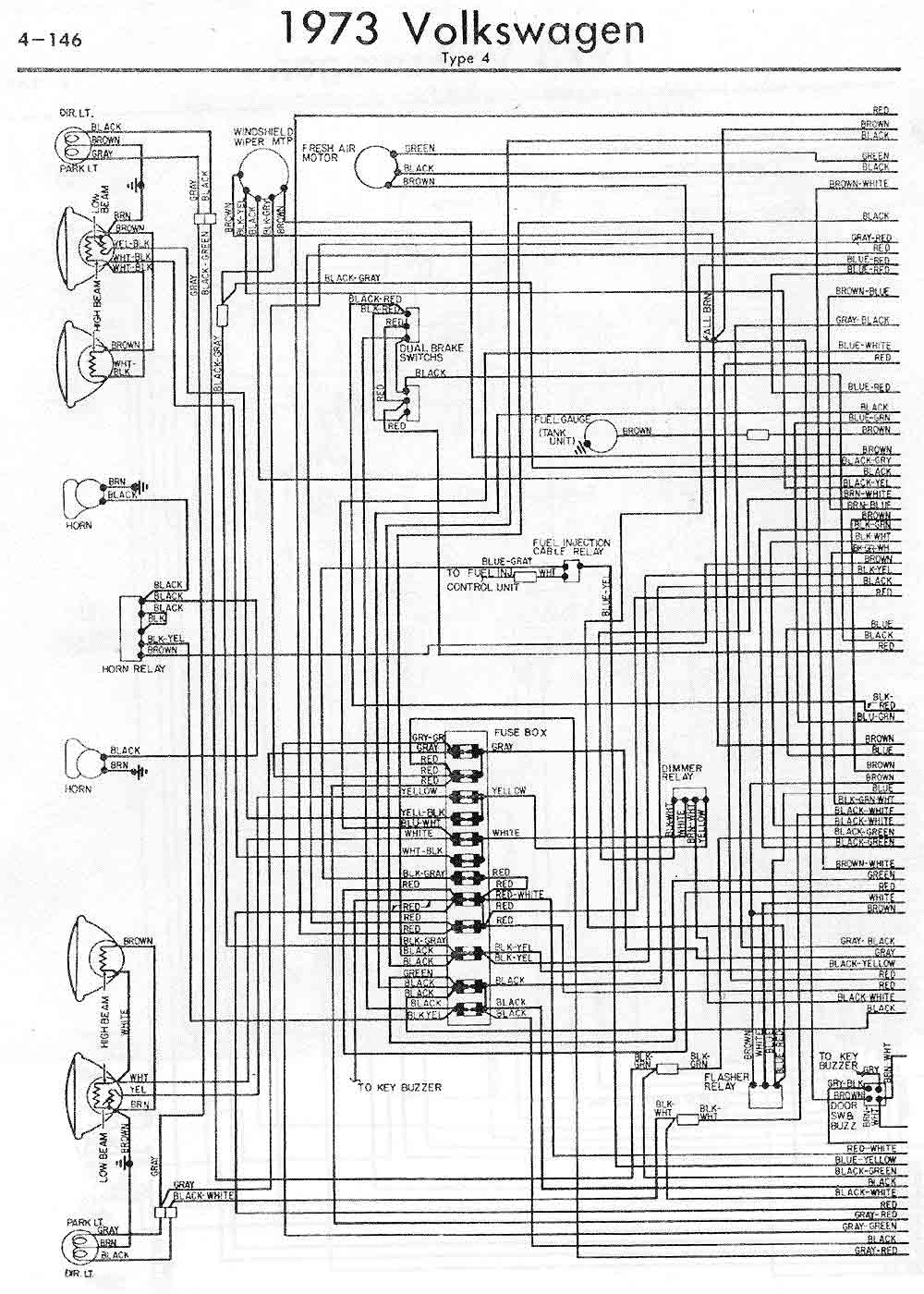 Wiring Diagrams — www.type4.org 1970 vw ignition wiring diagram 